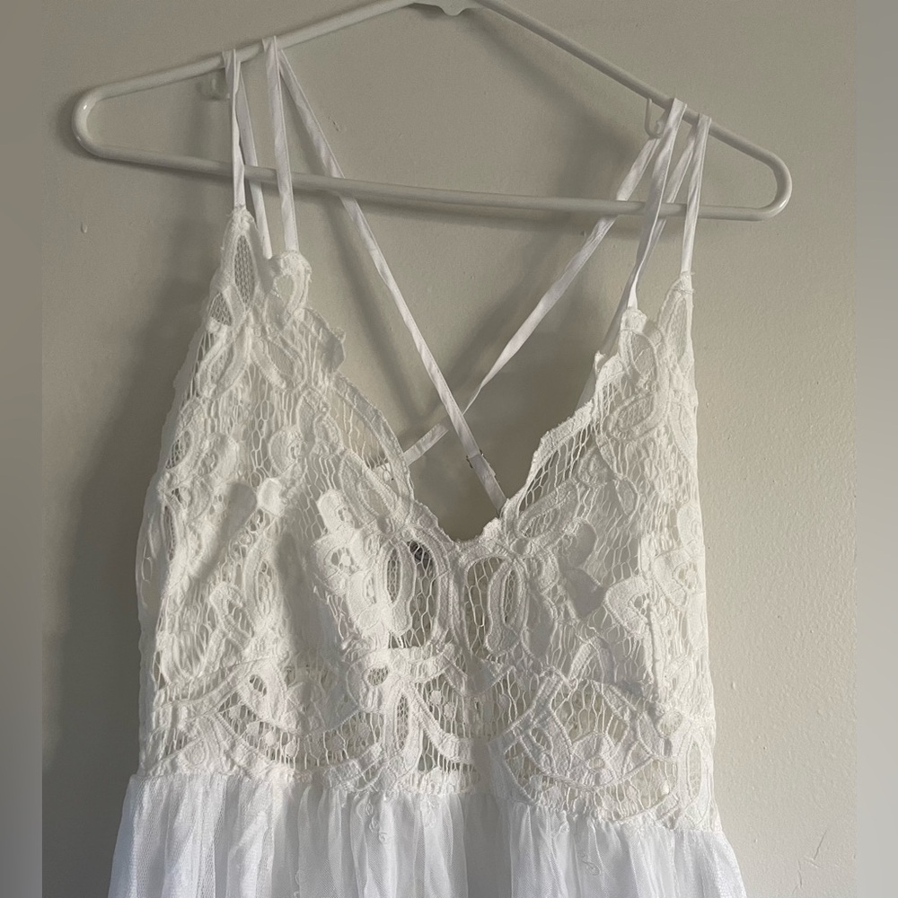 White bohemian dress